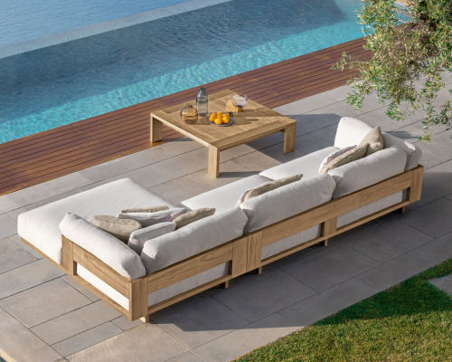 01 Talenti Argo slider mobile modular sofa w coffee table