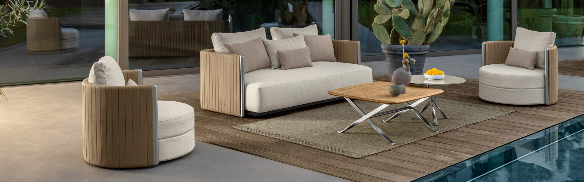 01 Talenti George slider desktop 2 seater sofa living armchair coffee table