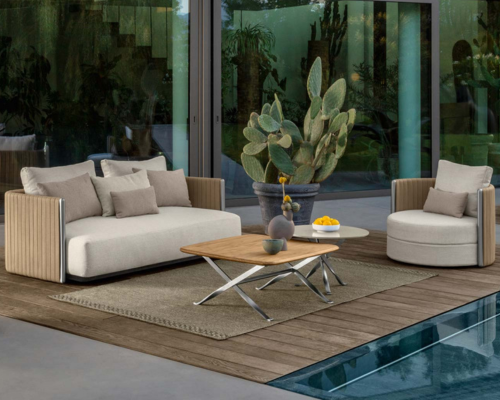 01 Talenti George slider mobile 2 seater sofa living armchair coffee table