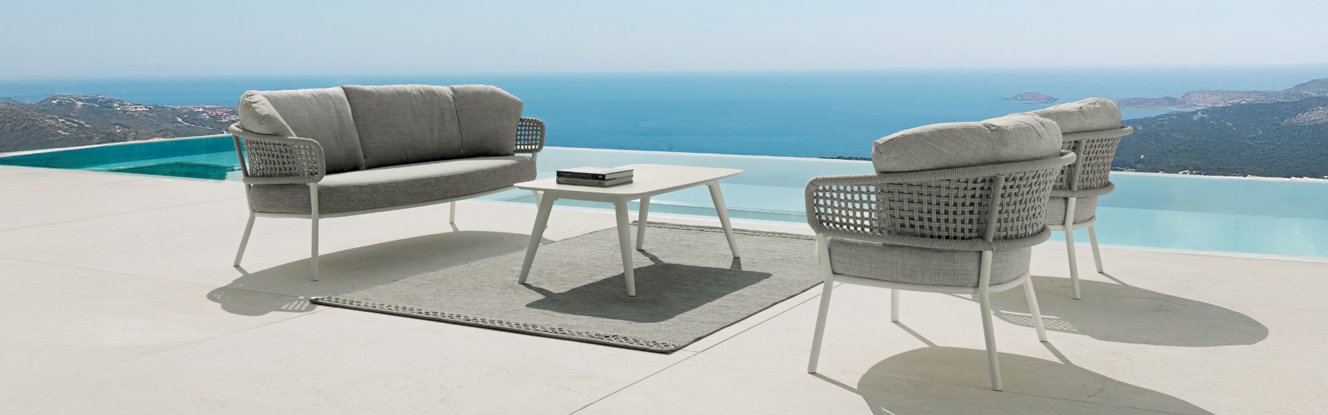 01 Talenti Moon slider desktop love seat w living armchairs and coffee table