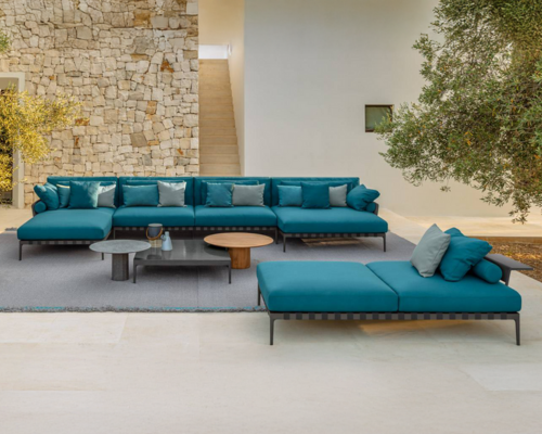 01 Talenti Salinas slider mobile modular sofa w Bench with Armrests