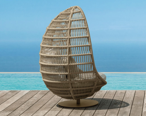 02 Talenti Panama slider mobile Panama Egg chair with base