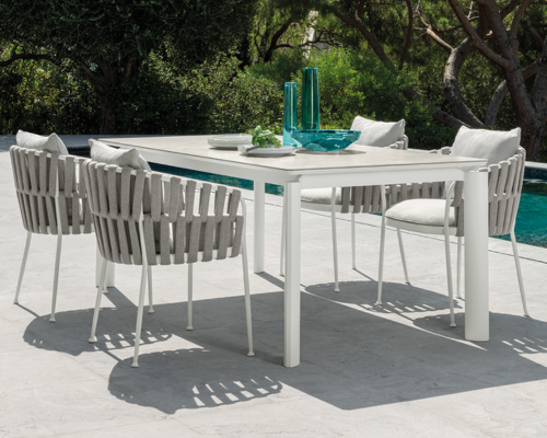 04 Talenti Frame slider mobile dining table and dining armchairs 04 Talenti Frame slider mobile dining table and dining armchairs