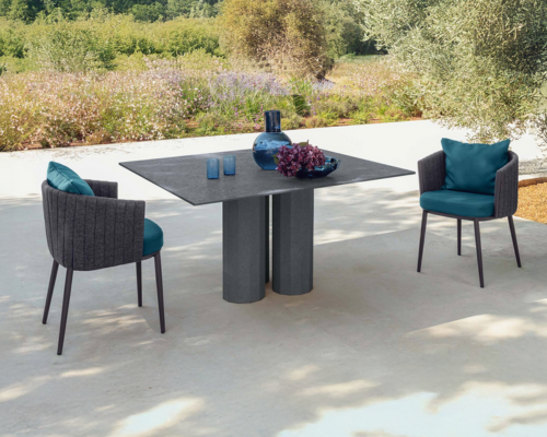 04 Talenti Salinas slider mobile dining chair and dining table