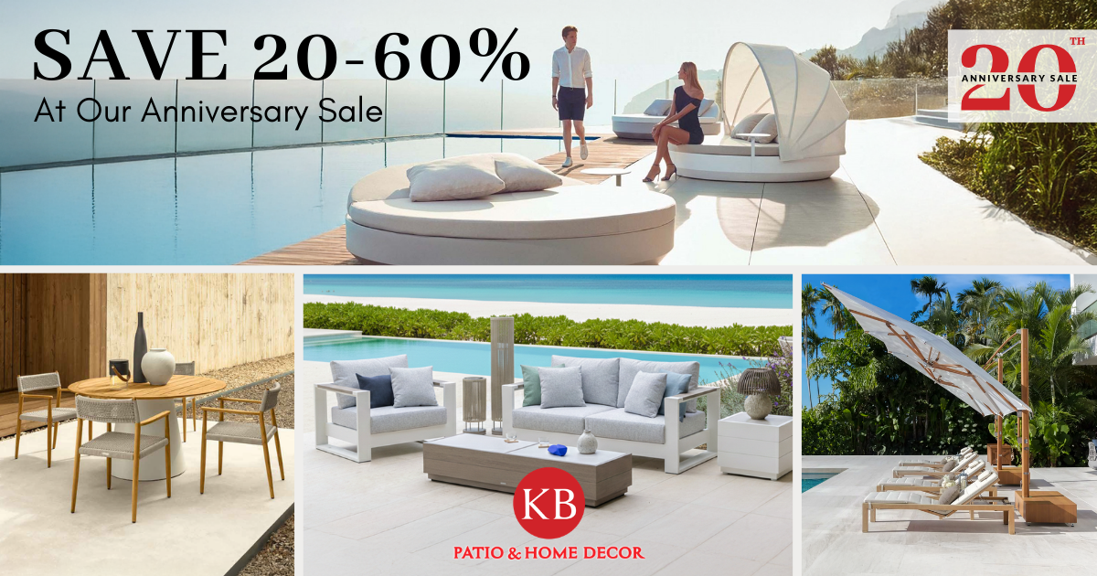 Blog KBP 26 03 20th Anniversary Sale 20 60 OFF Vondom Vela Tuuci Ocean Master Max Les Jardins Rancho Talenti Dolce vita Teak