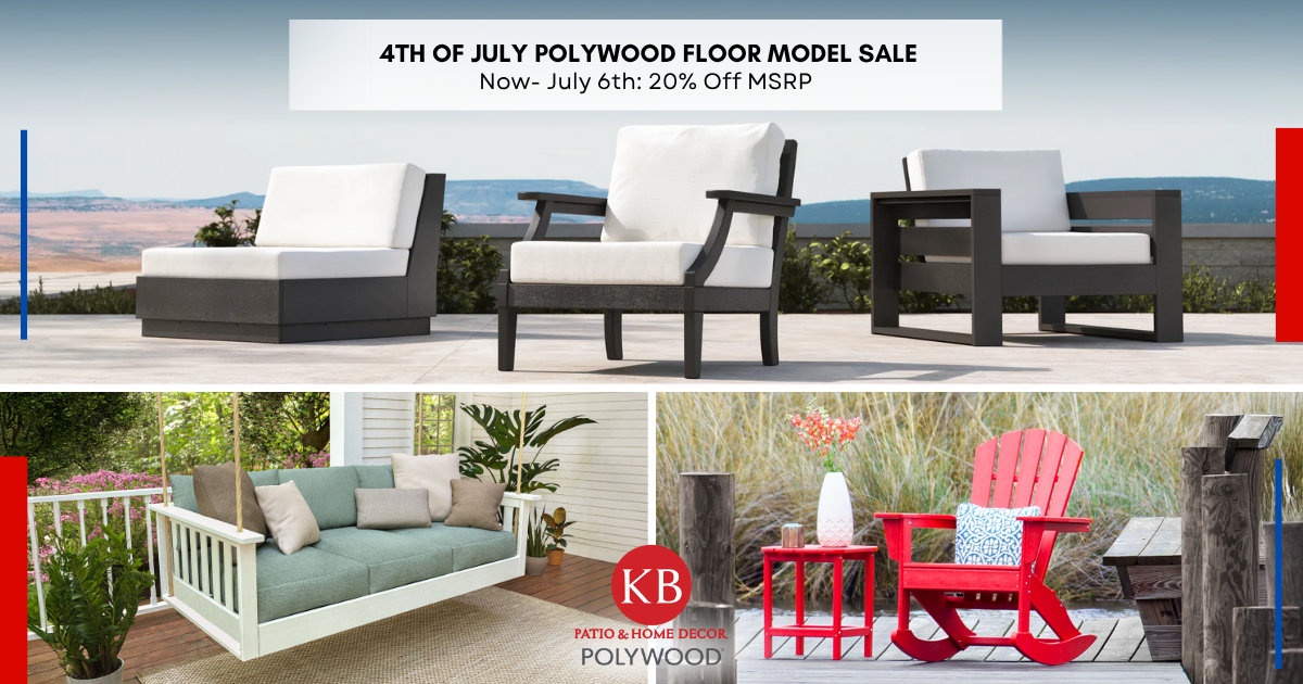 KBP 25 06 Blog Post Polywood Store July 4 Floor Model Sale collage