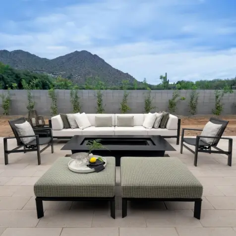 brown jordan PARKWAY MODULAR 03 loveseats ottomans FLEX sling motion lounge chair
