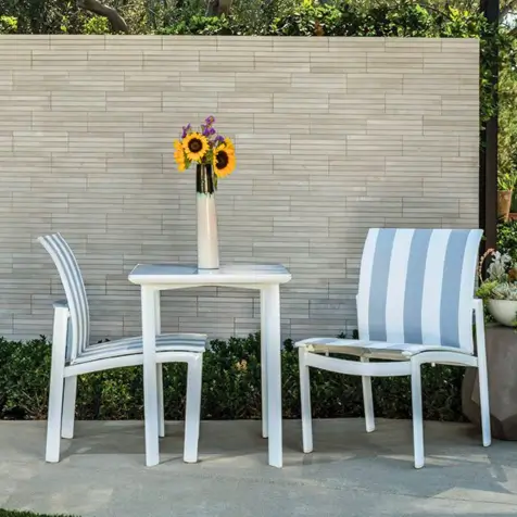 brown jordan PARKWAY SLING 01 side chair cafe table cropped