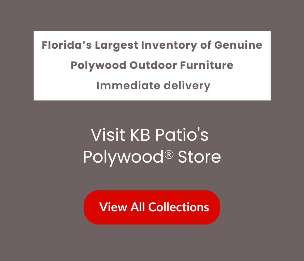 Florida’s Largest Inventory of Genuine Polywood Outdoor Furniture. Inmediate Delivery. Visit KB Patio's Polywood Store. View All collections.