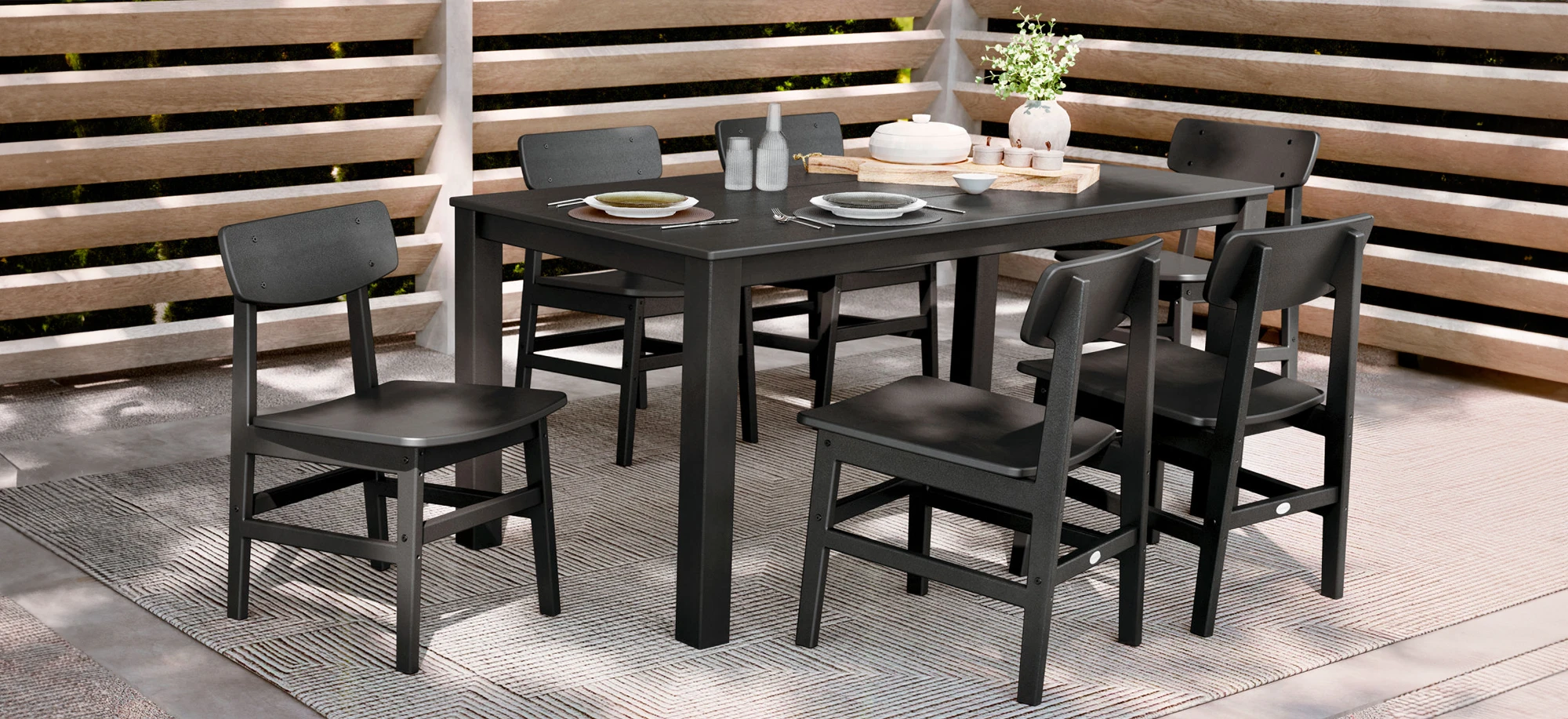 polywood modern studio slider 03 7 piece Dining Set Urban chair Parsons table PWS2129 1