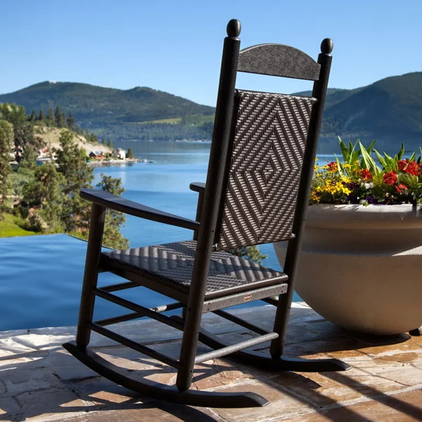 polywood porch rockers 08 jefferson woven rocking chair k147