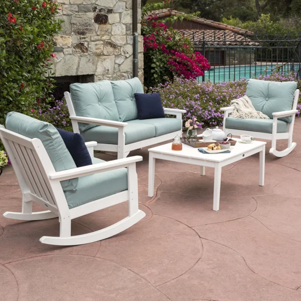 polywood porch rockers 25 vineyard 4 piece deep seating rocking chair set pws404 2